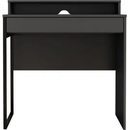 OTTO home Schreibtisch OTTO HOME "Moid, Computertisch in modernem Design", schwarz matt, B:80cm H:85cm T:54cm, Tische, Schreibtisch, Breite 80 cm, mit Schublade, Kabeldurchlass & Metallkufe