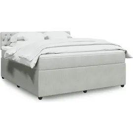 vidaXL Boxspringbett 180 x 200 cm Hellgrau