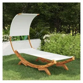 vidaXL Sonnenliege 200 x 100 x 162 cm Braun/Creme