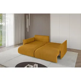 altdecor Ecksofa Cord 2-Sitzer Senfgelb