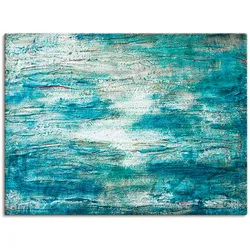 Artland Wandbild »abstrakte Malerei Aquarell«, Gegenstandslos, (1 St.), als Leinwandbild, Poster, Wandaufkleber in verschied. Größen Artland Farbe Bild(er): blau