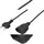 Sygonix SY-5044230 Strom Verlängerungskabel Schwarz 0.20 m