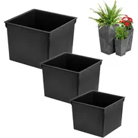 Botle Set mit 3X schwarzen quadratischen Einsätzen 2 +