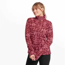 SHERPA ADVENTURE GEAR Rollkragen Bhutan Pullover, BEET RED ABSTRACT, L