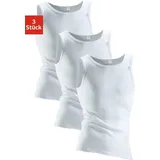 CLIPPER Unterhemd CLIPPER EXCLUSIVE, Herren, Gr. 9, 3 Stk., N-Gr, weiß, Doppelripp, Obermaterial: 100% Baumwolle, unifarben, körpernah, tiefer Rundhals, Unterhemden Unterhemd, mit Komfortschnitt, hinten etwas länger - in Doppelripp, Tanktop