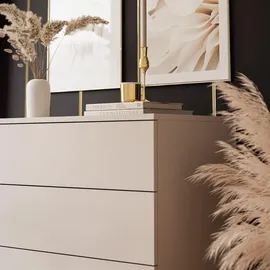 Lukmebel Kommode LINA KASCHMIR 95 cm mit LED Beleuchtung Push to Open