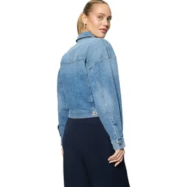 Zero Jeansjacke kurz mit Knopfleiste in middle blue denim, | Gr.: 42