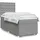 vidaXL Boxspringbett mit Matratze Hellgrau 180x200 cm Stoff