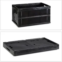 Relaxdays Klappbox 58,5 x 40 x 31,5 cm 1-tlg. schwarz