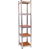 Schwerlastregal, 5 Ablagen je 75kg belastbar, 40 x 40 x 180 cm