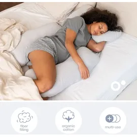 Doomoo Stillkissen 190 cm Gepunktet Grau