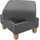 Home Affaire Polsterhocker Glendale mit Stauraum 58 x 48 x 58 cm Grau
