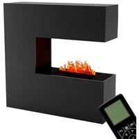 Glow Fire 'Schiller' Elektrokaminöfen schwarz Elektrokamine Wasserdampfkamin mit 3D Feuer integriertem Knistereffekt