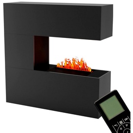 Glow Fire 'Schiller' Elektrokaminöfen schwarz Elektrokamine Wasserdampfkamin mit 3D Feuer integriertem Knistereffekt