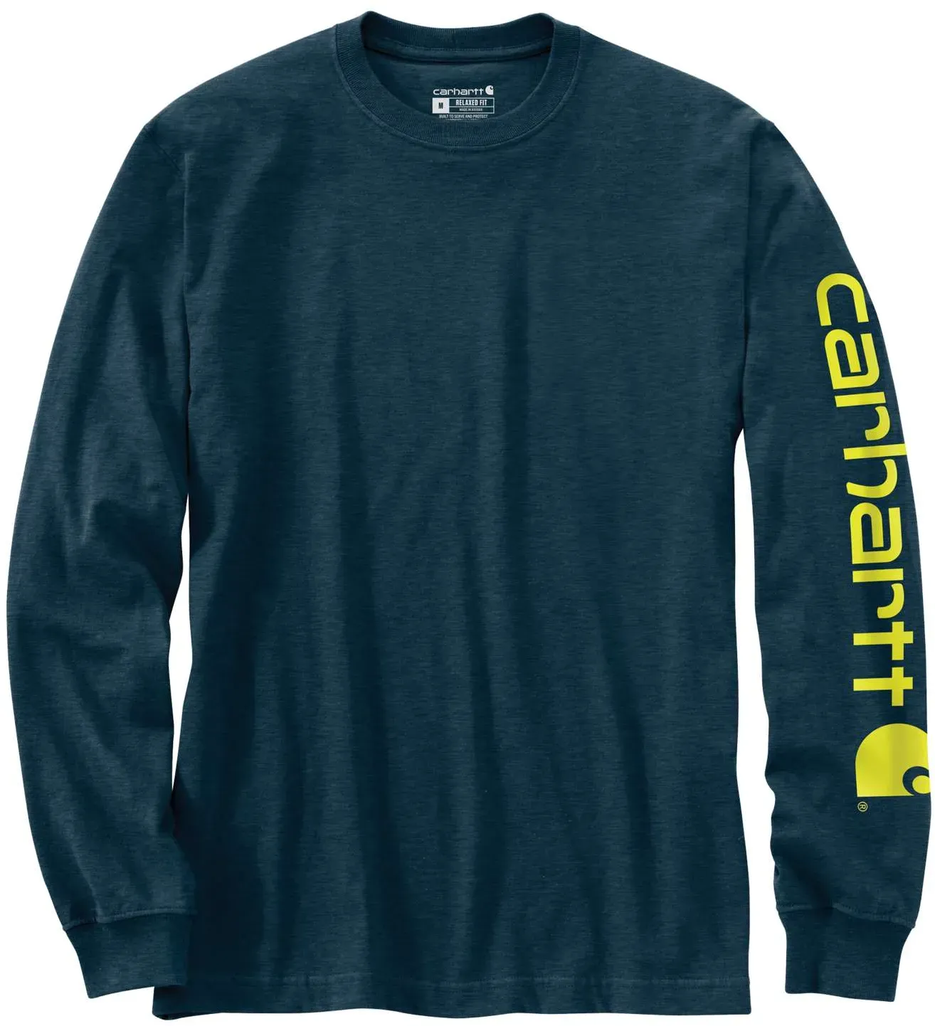 Carhartt SLEEVE LOGO T-SHIRT L/S EK231 - Night Blue Heather - L