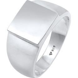 KUZZOI Siegelring Herren Rechteckig Glanz 925 Silber Ringe   