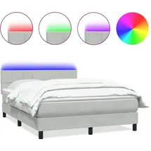 vidaXL Boxspringbett 160 x 220 cm Hellgrau