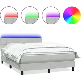 vidaXL Boxspringbett 160 x 220 cm Hellgrau