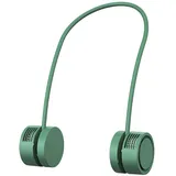 YUYTE Flügelloser Tragbarer Nackenventilator, Tragbarer Nackenventilator, Mini-USB-Aufladung, Freihändig, Flügelloser Hängender Nackenventilator mit Aromatherapie-Funktion für den (Grün)