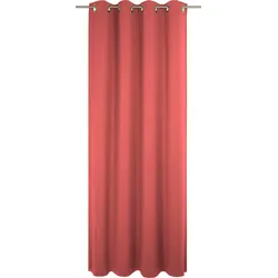 Vorhang ADAM "Uni Light Collection" Gr. 3, rot, B:145cm H:225cm, Baumwolle (Bio-Baumwolle), Gardinen