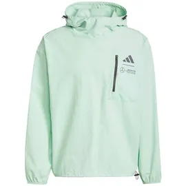 adidas Herren Mercedes - AMG Petronas Formula ONE Team Premium Woven Wind Breaker Men, Frozen Green/Grey strata, XS