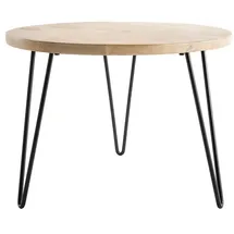 miliboo Beistelltisch Rund Schwarz Mangoholz 60 x 45 cm