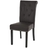 MCW Esszimmerstuhl Chesterfield Il 2er-Set Kunstleder Coffee Dunkle Beine