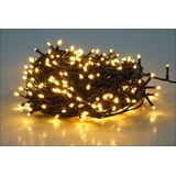 Spetebo LED Lichterkette warmweiß - Kabelfarbe:grün - für den Innen- und Außenbereich - Weihnachtsbaum Lichterkette
