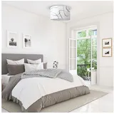 Paco Home Deckenleuchte »Hugo Tribal« E27 Deckenleuchte Stoff Schirmlampe Decke Esszimmer Modern Abstrakt weiß