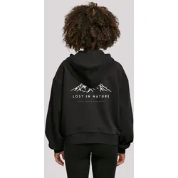 Kapuzenpullover F4NT4STIC "MOUNTAIN x F4NT4STIC", Damen, Gr. S, schwarz, Obermaterial: 100% Baumwolle, casual, oversize, Langarm, Pullover, Print