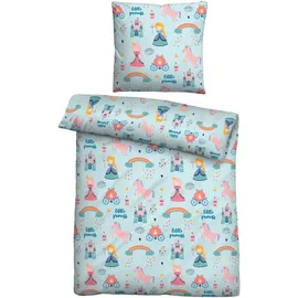 biberna Little Princess Blau 135 x 200 cm + 2 x 80 x 80 cm