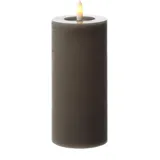 441 LED Kerze LINA 15 cm 7 cm grau