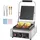 Vevor kommerzieller Panini-Grill Kontaktgrill 1800 W für Sandwiches Steak Bacon Hamburger, Sandwichmaker Pressgrill aus Edelstahl mit Griff & Temperaturregelung & 22 x 23 cm Heizplatte, Paninipresse