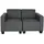MCW Couch Kunstleder 2-Sitzer Dunkelgrau