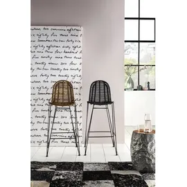 SIT Möbel Barhocker RATTAN 49 x 110 x 60 cm Schwarz