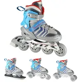 Nils Extreme Inline-Skates mit austauschbarer Hockeykufe Nils Extreme NH18192 4in1 BLAU|grau 39-43