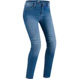 Pmj Skinny Damen Motorradjeans, blau, 27