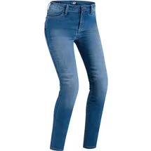 Pmj Skinny Damen Motorradjeans, blau, 27
