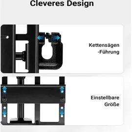 Wiltec Sägeführung für Kettensägen 5-15 cm mobiles Sägewerk 200 mm x 70 mm x 203 mm