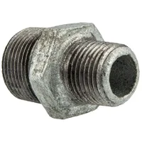 Gebo - Temperguss-Gewindefitting verzinkt Reduzierdoppelnippel, ag x ag 1