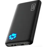 INIU Power Bank, Ultra Slim 10000mAh Powerbank Klein Aber Stark, USB C Input & Output, Externe Handyakkus Triple 3A with Flashlight, Kompatibel mit iPhone 17 16 15 14 13 12 Pro Max Samsung Huawei