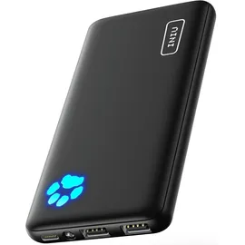 INIU Power Bank, Ultra Slim 10000mAh Powerbank Klein Aber Stark, USB C Input & Output, Externe Handyakkus Triple 3A with Flashlight, Kompatibel mit iPhone 17 16 15 14 13 12 Pro Max Samsung Huawei
