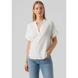 Vero Moda Blusenshirt Casual Splitneck Weiß S