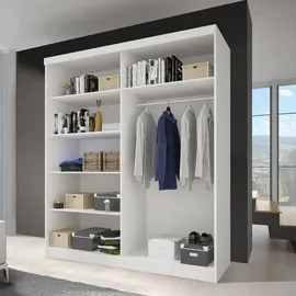 fabryka mebli idczak Schwebetürenschrank VISTA 01 150 x 200 x 61 cm Schwarz/Sonoma