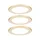 Paulmann LED Möbeleinbauleuchten 3er Set rund 65mm Gold matt