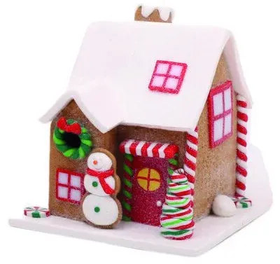Deko Lebkuchenhaus 13cm Variante 2