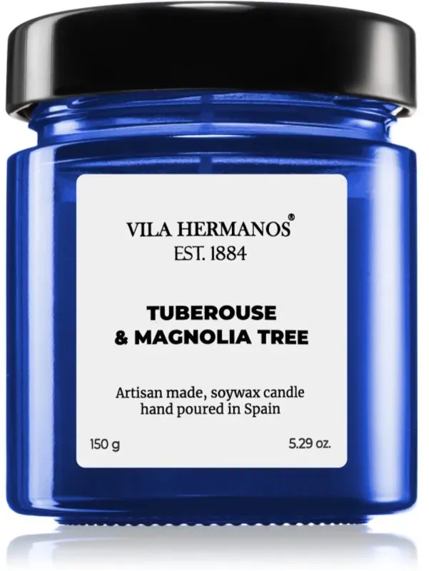 Vila Hermanos Apothecary Cobalt Blue Tuberose & Magnolia Tree Duftkerze 150 g