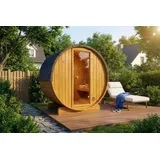FinnTherm Fasssauna Mini XXS inkl. 4,5 kW Ofen + int. Steuerung