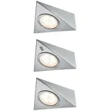 Paulmann LED Unterschrankleuchte Dreieck 3x2,8W 140x110mm 3x170lm 230/12V eckig Eisen gebürstet