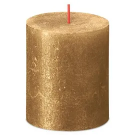 Bolsius Stumpenkerze Rustik Shimmer 8 cm gold